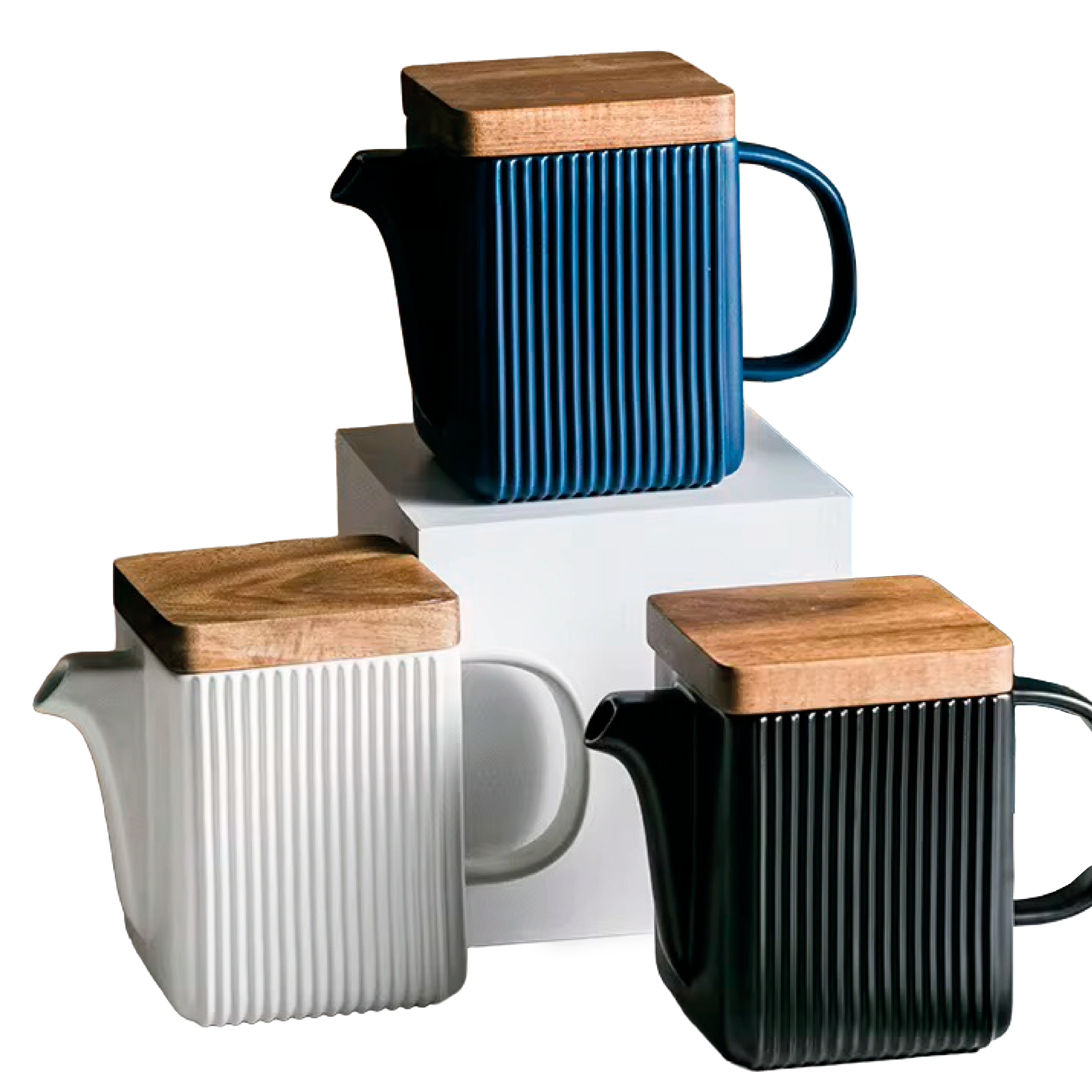 Juego de Té Negro Cuadrado