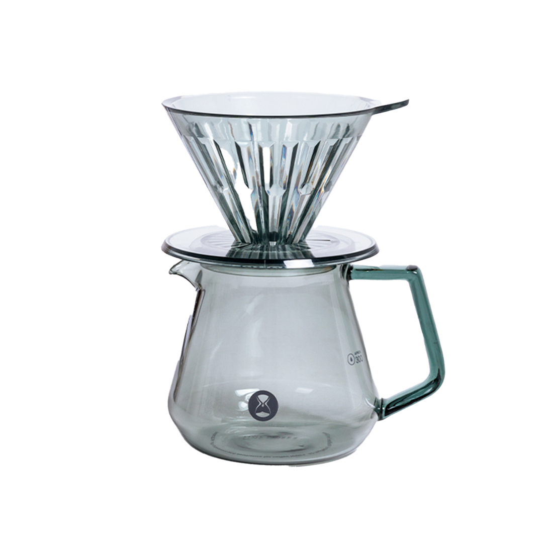 Crystal Eye Brewer Set PCTG Dripper 01 Transparent Black