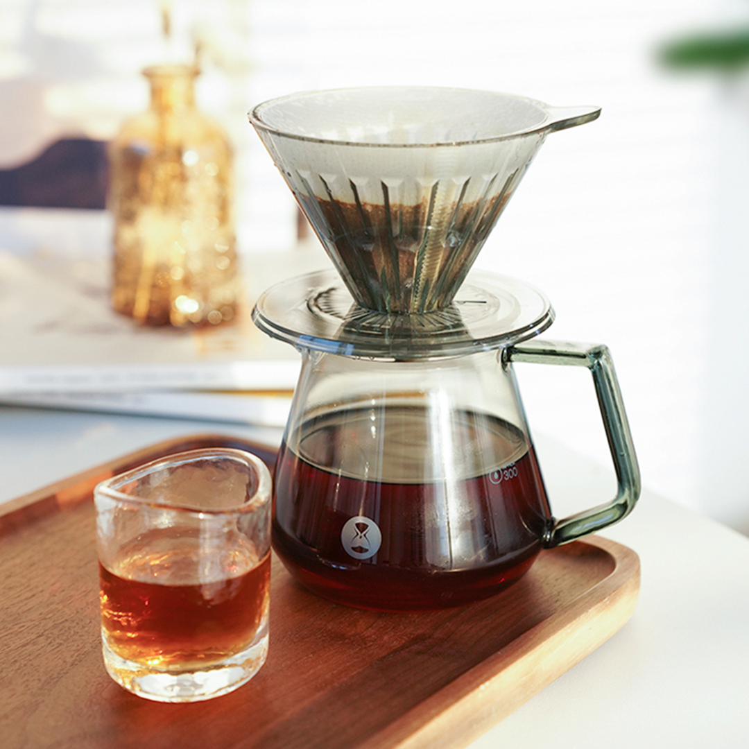 Crystal Eye Brewer Set PCTG Dripper 02 Transparent Black