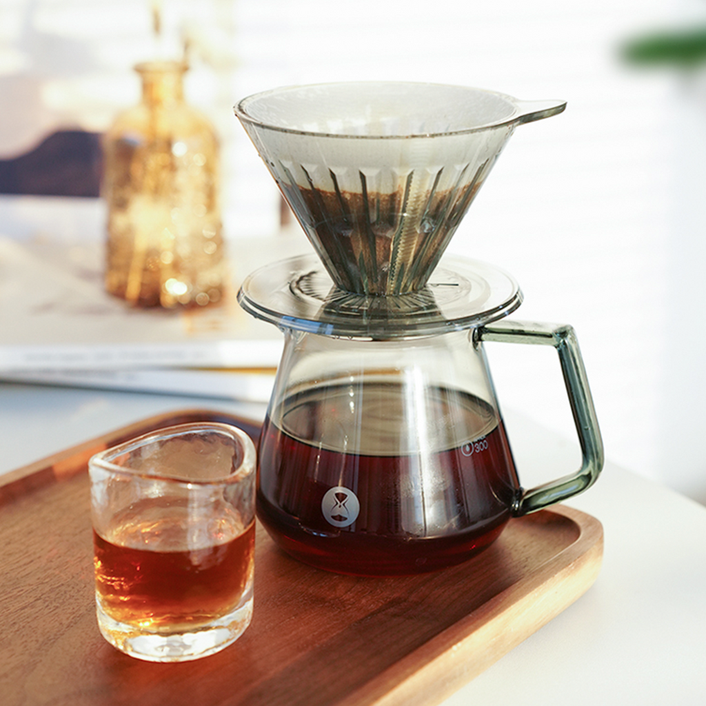 Crystal Eye Brewer Set PCTG Dripper 01 Transparent Black