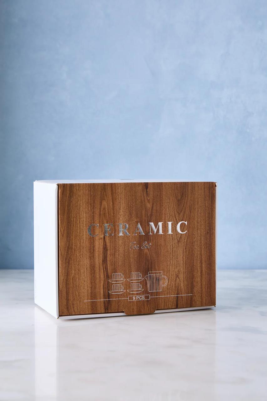 Juego de Té Negro Cuadrado