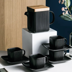 Juego de Té Negro Cuadrado